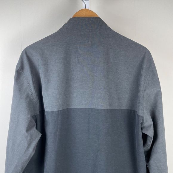 Linksoul Golf Jacket Windbreaker Full Zip Gray Black Colorblock Mens Large - Picture 6 of 8